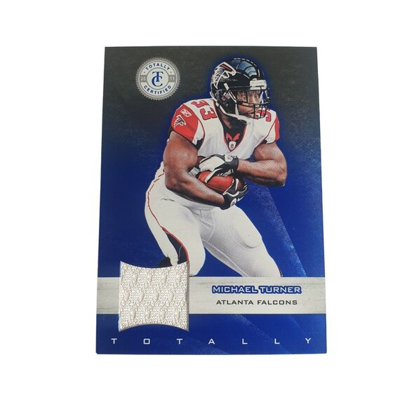 2011 Panini Totally Certified Michael Turner 83 Blue Materials 48 of 249 Jersey - Picture 1 of 3